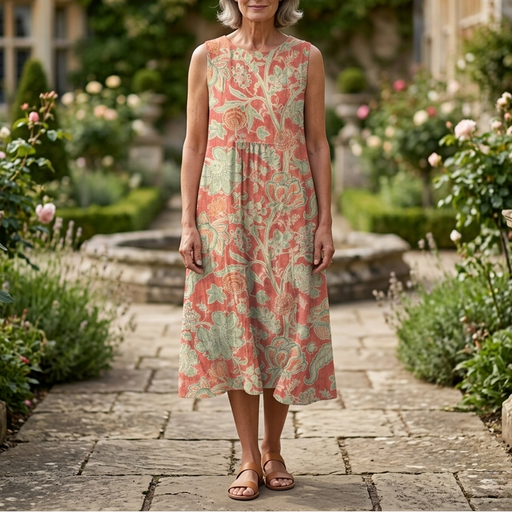 Bethany | Floral Print Midi Dress