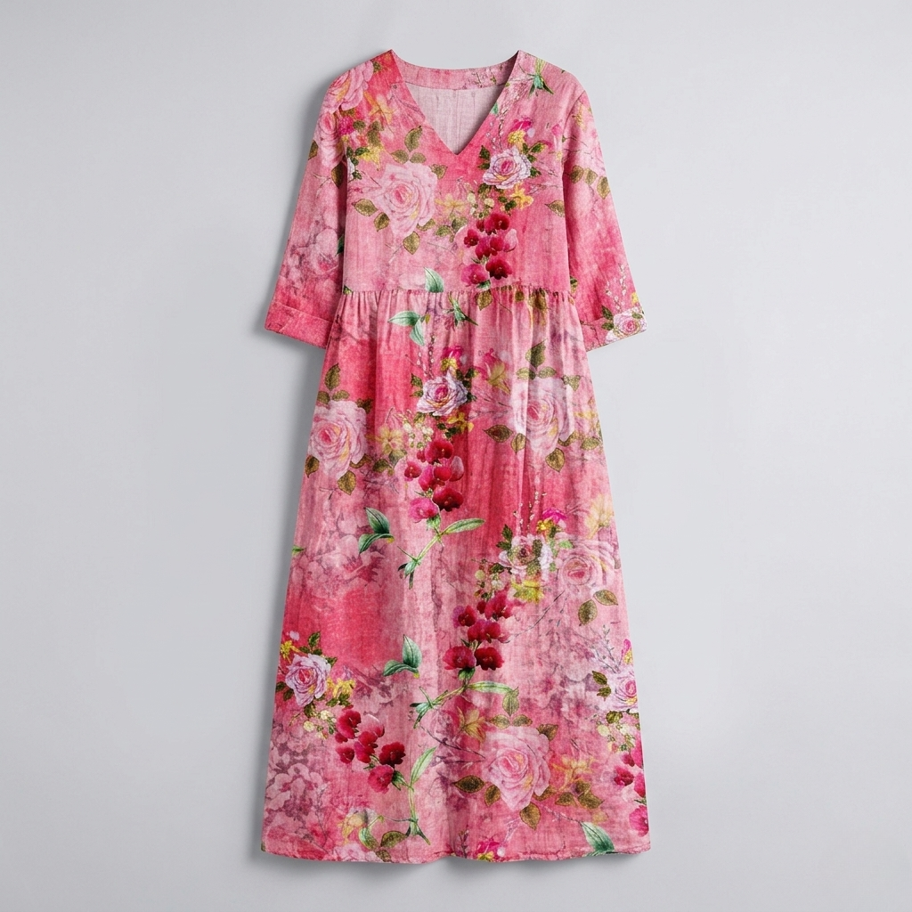 Wenda | Floral Elegance Summer Midi Dress