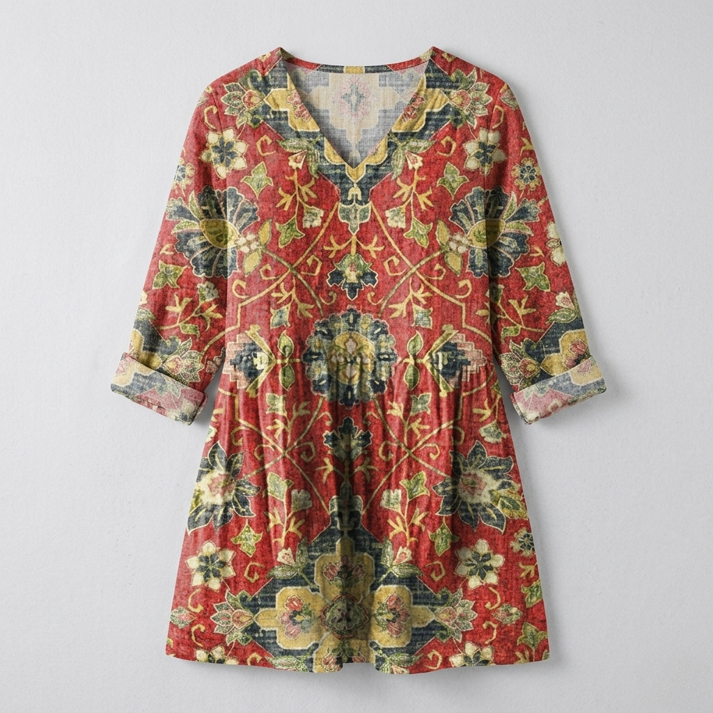 Lea | Elegant Fluid V-Neck Blouse