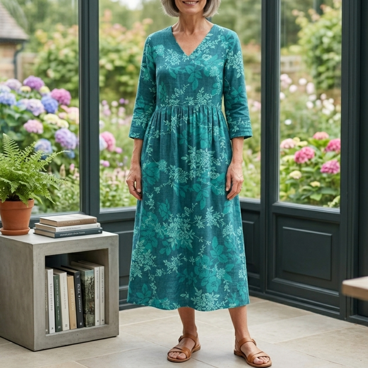 Marie | Floral Summer Midi Dress