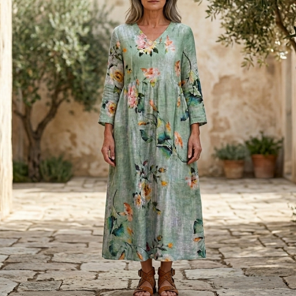 Maya | Floral Summer Midi Dress