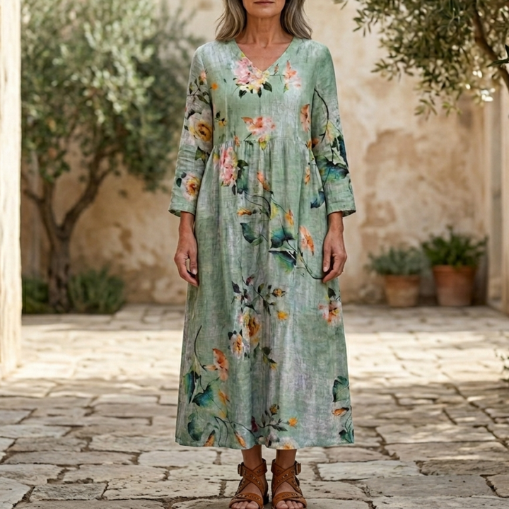Maya | Floral Summer Midi Dress