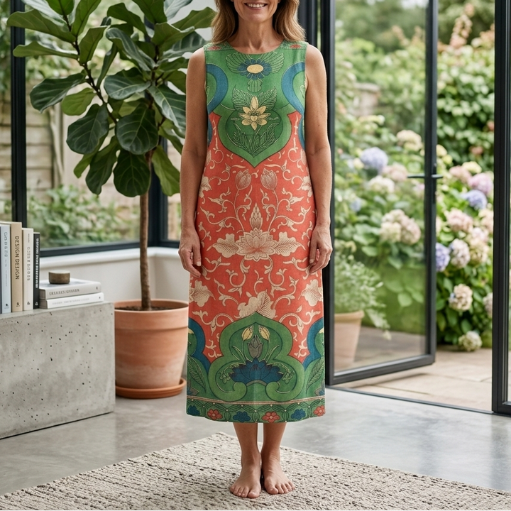 Vera | Bohemian Print Midi Dress