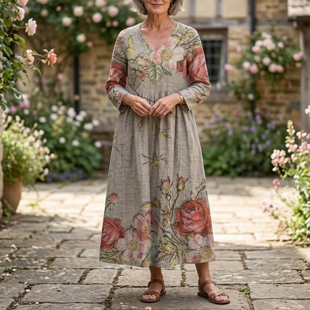 Bella | Floral Summer Midi Dress