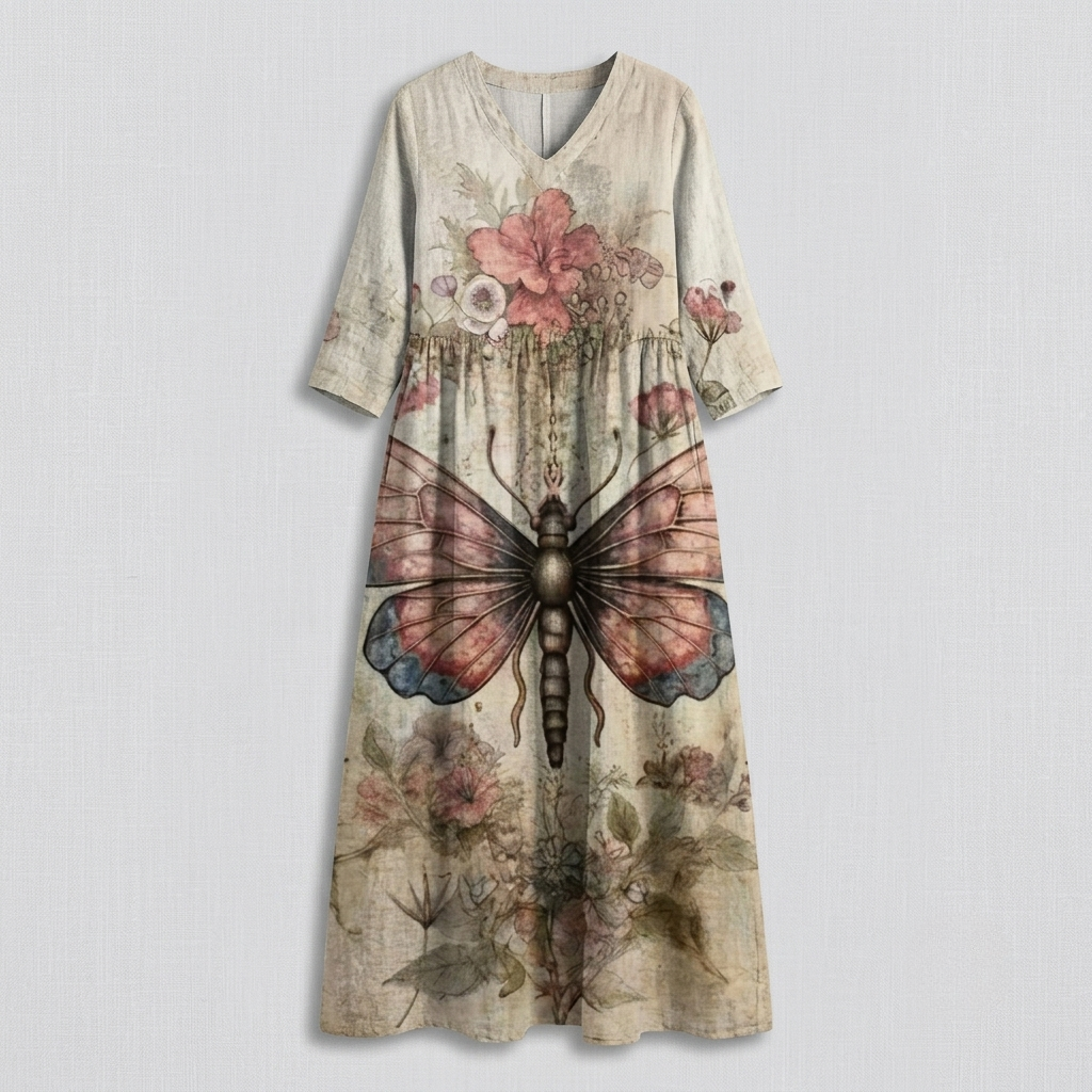 Evelyn | Floral Breeze Everyday Midi Dress