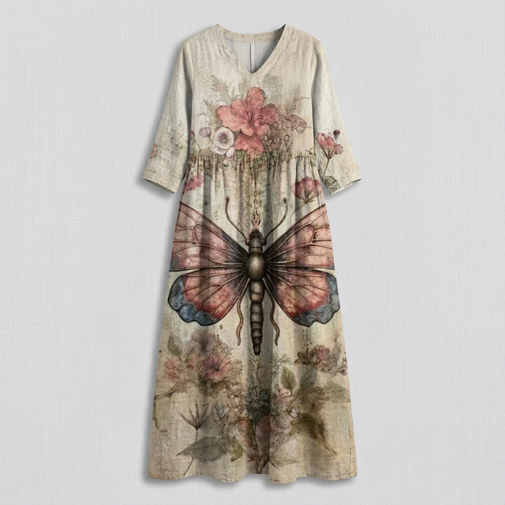 Evelyn | Floral Breeze Everyday Midi Dress