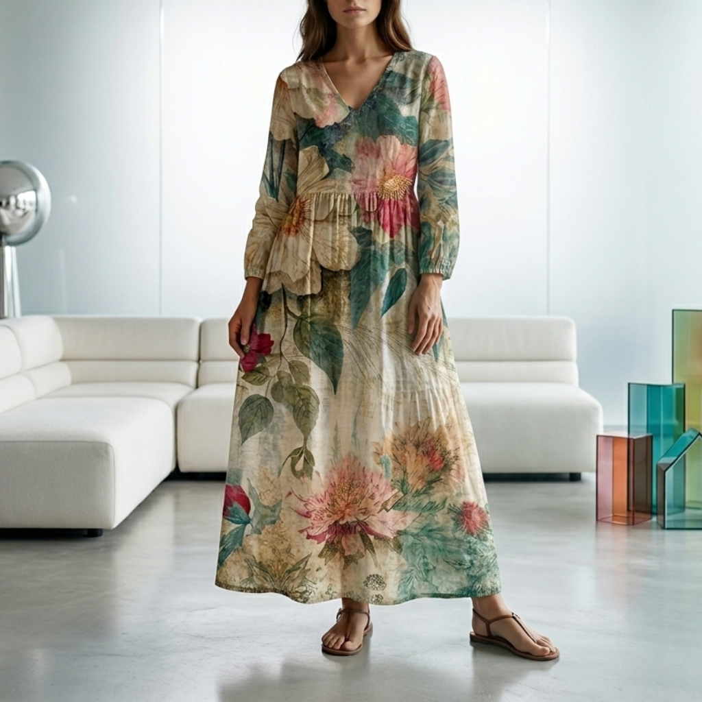 Tara | Graceful Bloom Floral Midi Dress