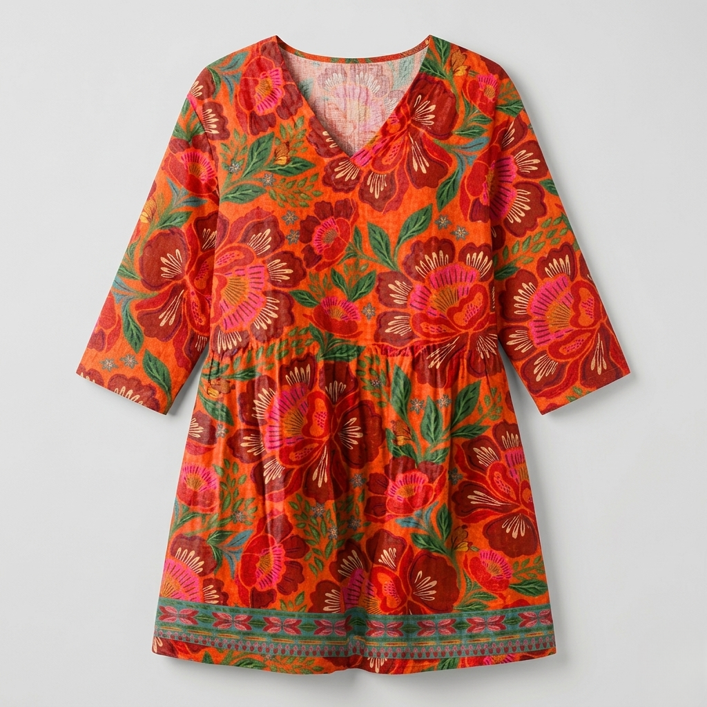 Marion | Fluid Long V-Neck Blouse