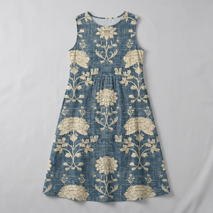 Belle | Boho Floral Midi Dress