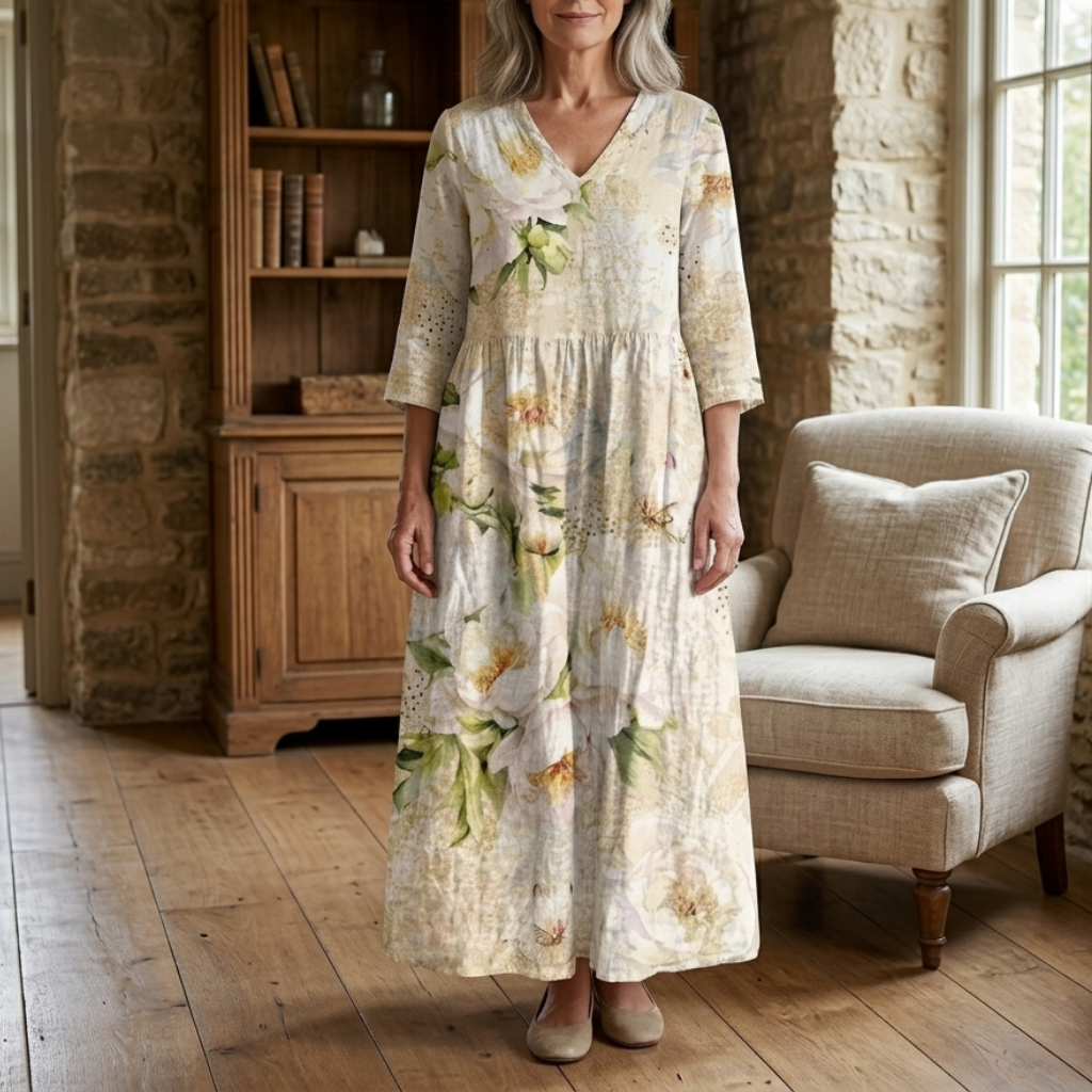 Anne | Floral Summer Midi Dress