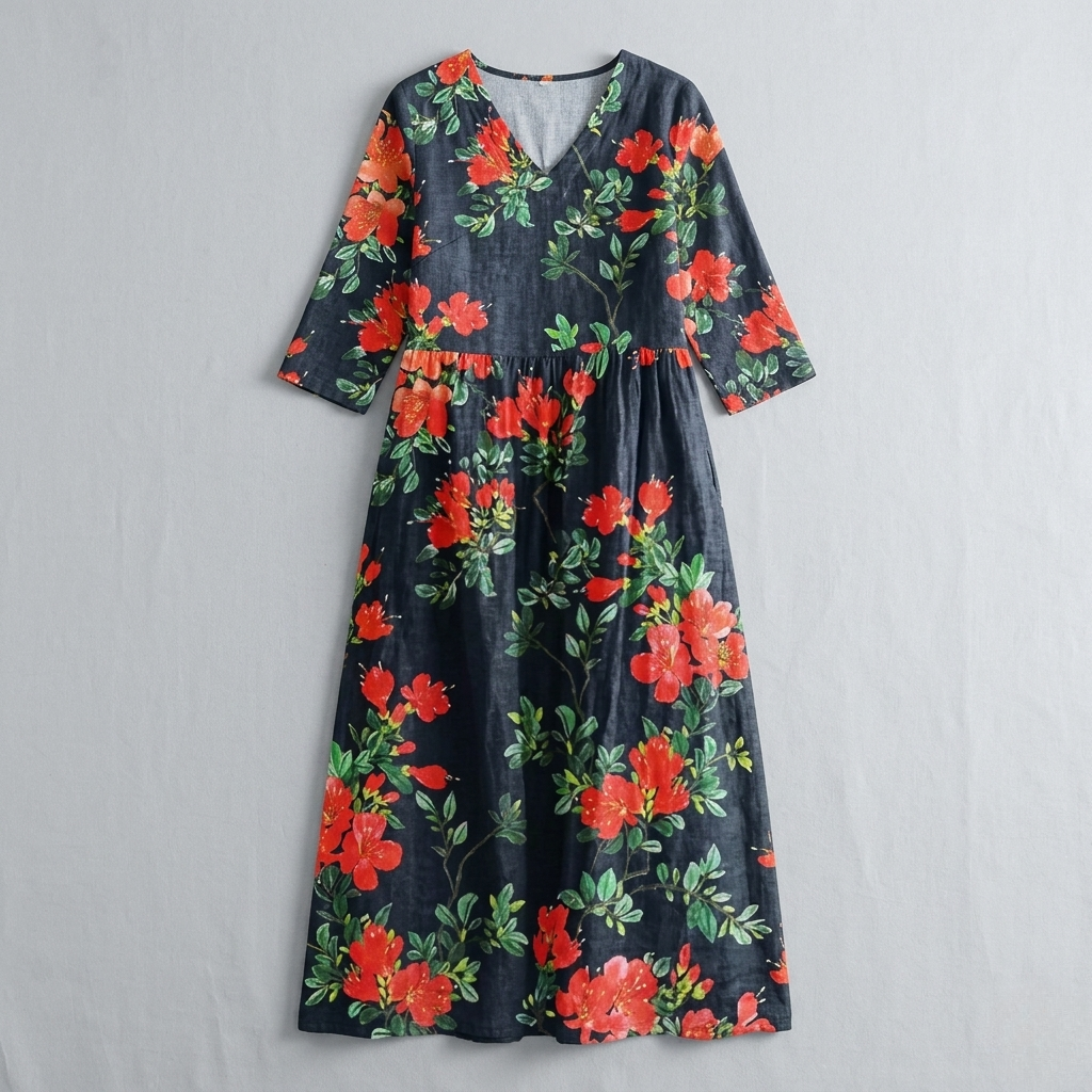 Wendy | Elegant Floral Summer Midi Dress