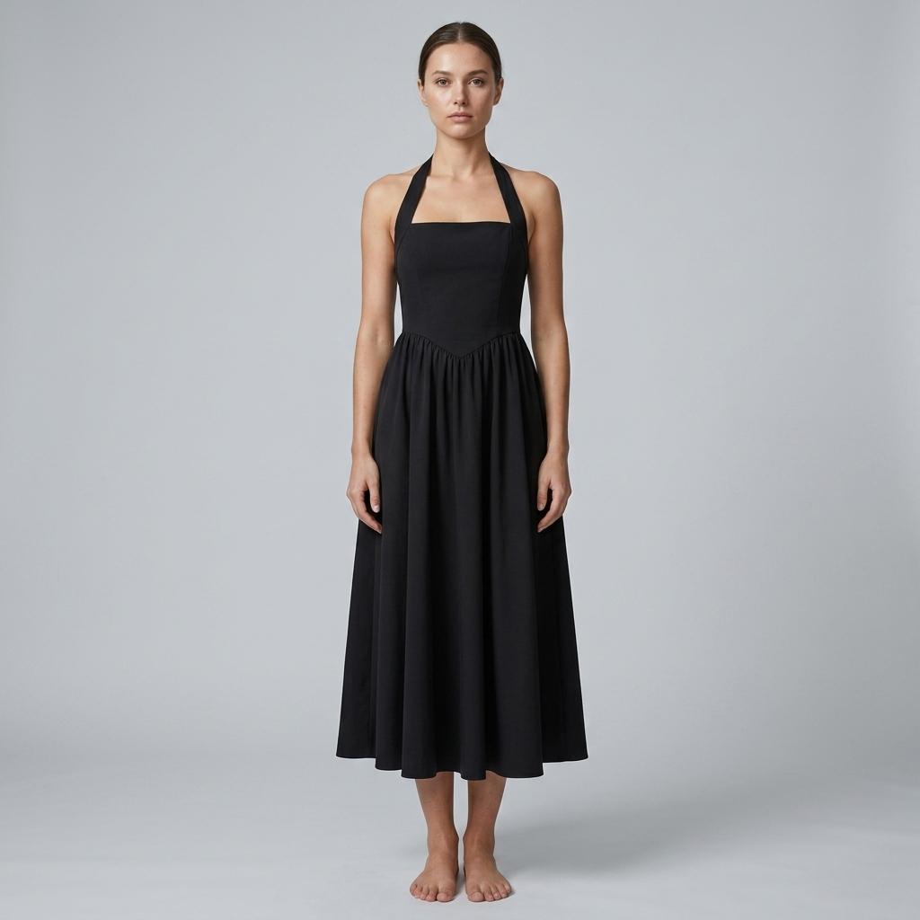 Jessa | Halter Ruched Pocket Dress