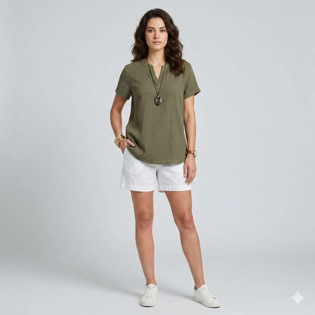 Genneva | Casual Short Sleeve Blouse