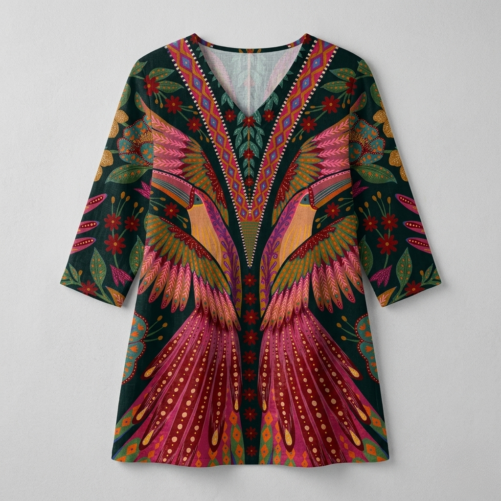Manon | Flowing V-Neck Long Blouse