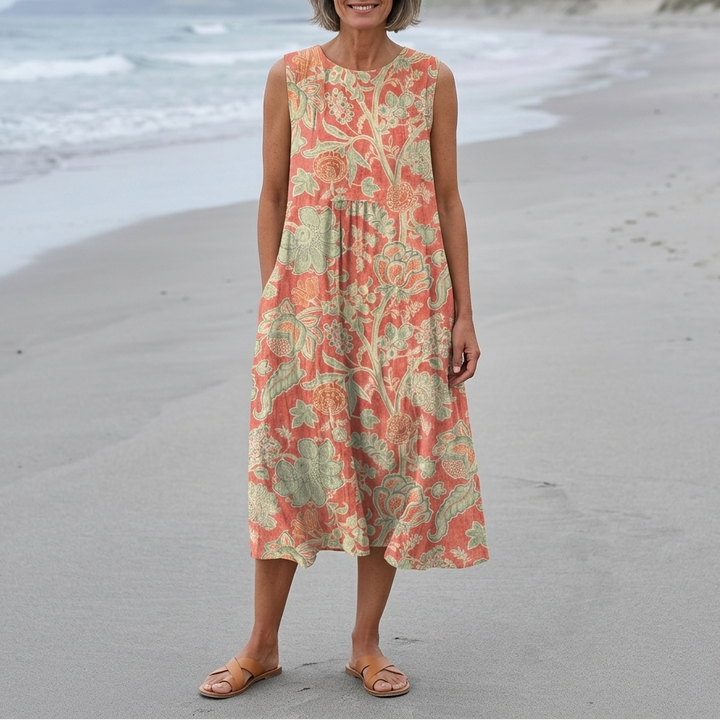 Bethany | Floral Print Midi Dress