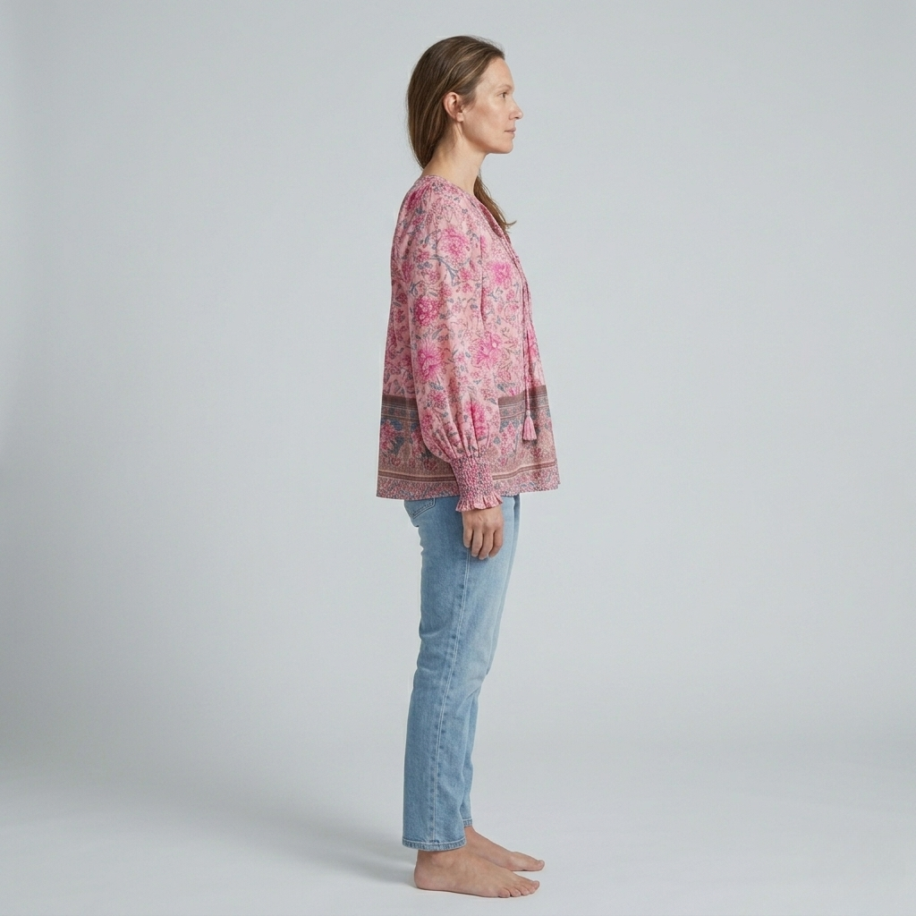 Audry | Floral Ruffle Cuff Blouse