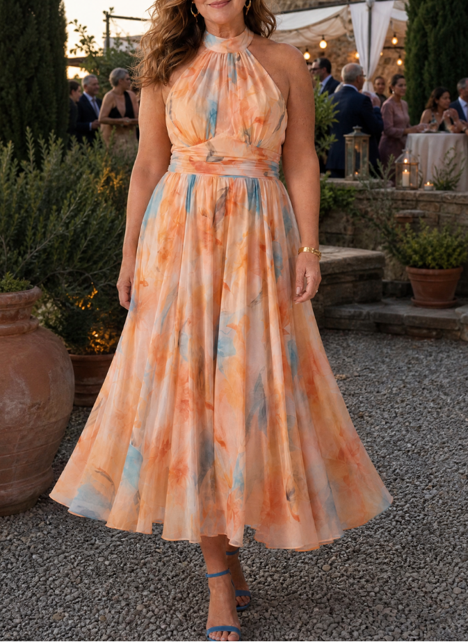 Elin | Soft Halter Midi Dress