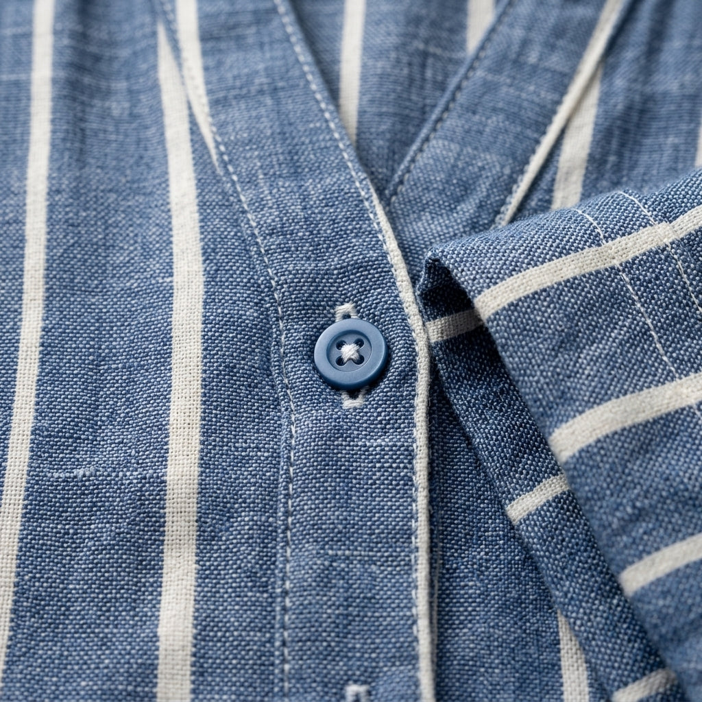Lilac | Striped V-Neck Blouse
