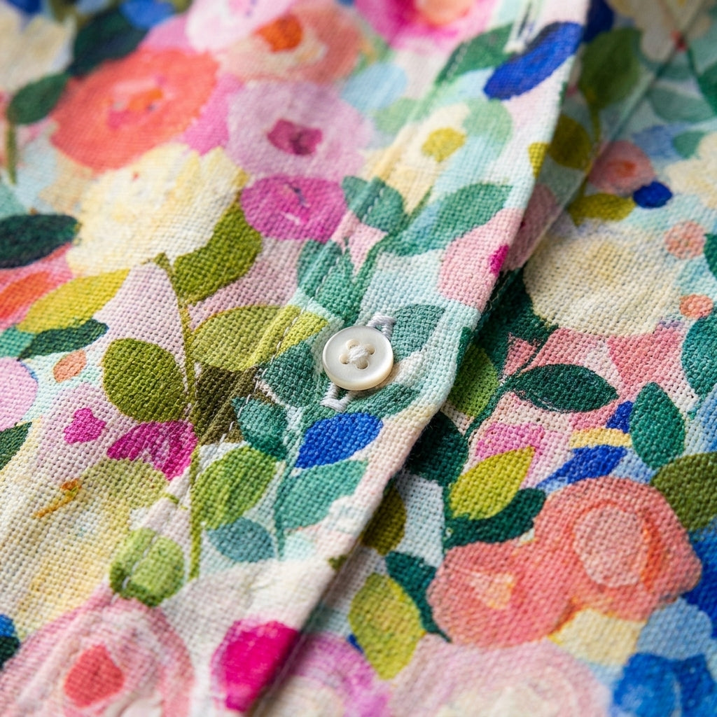 Frida | Artistic Floral V-Neck Blouse