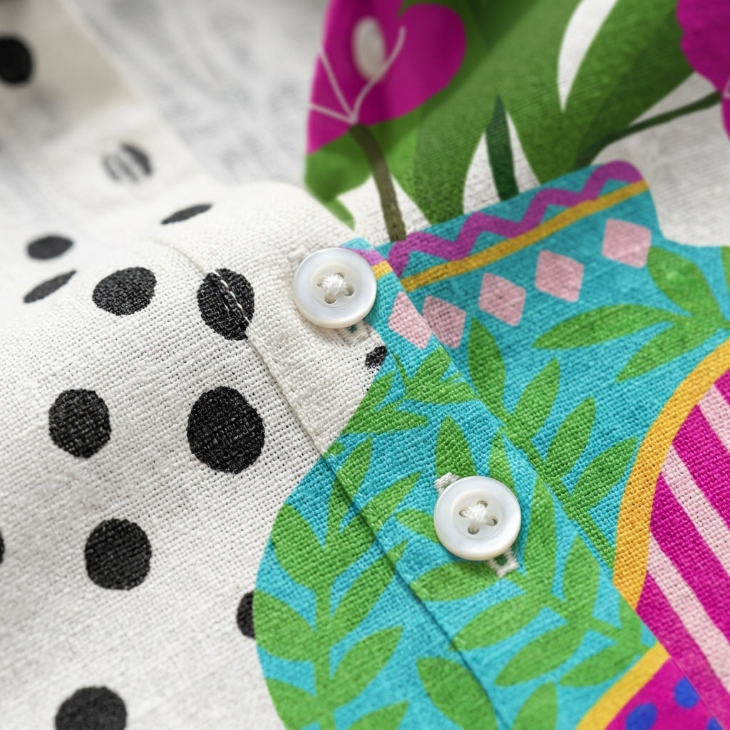 Amara | Floral Vase Button Blouse