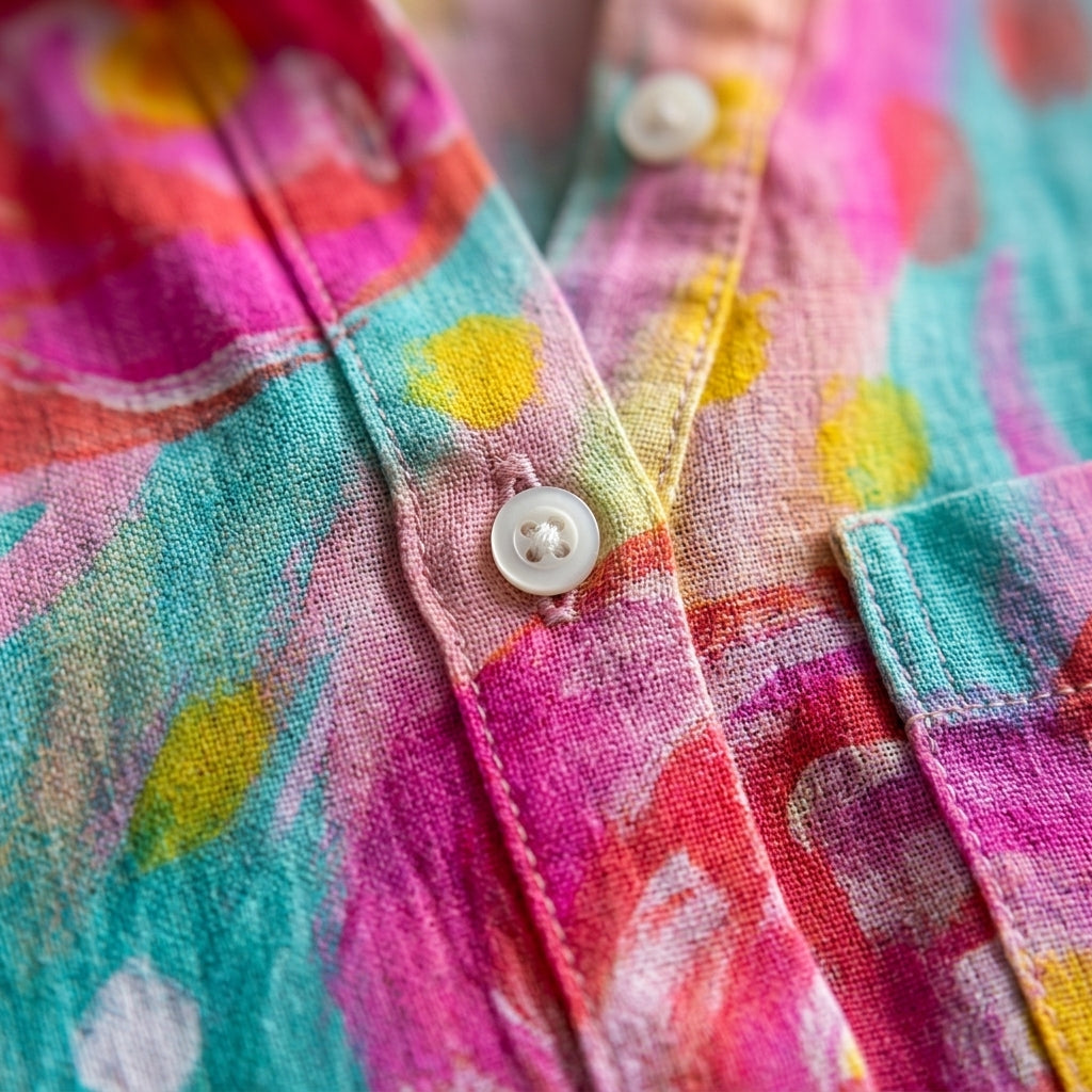 Anica | Artistic Print Button Blouse