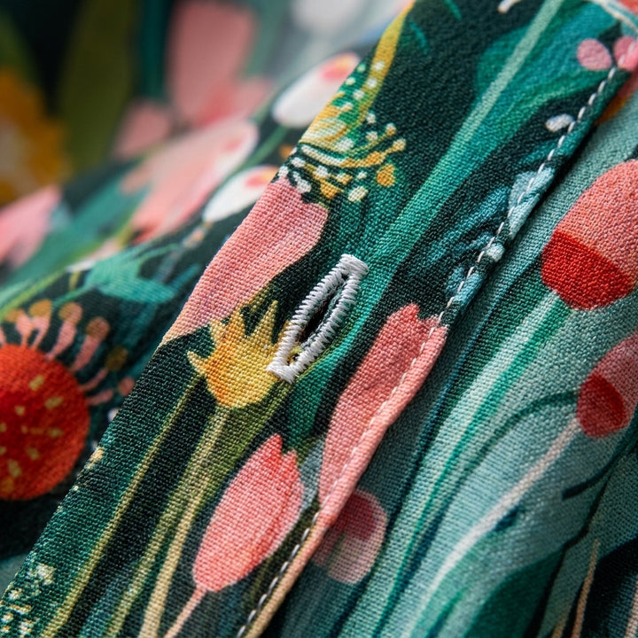 Angela | Artistic Print Button Blouse