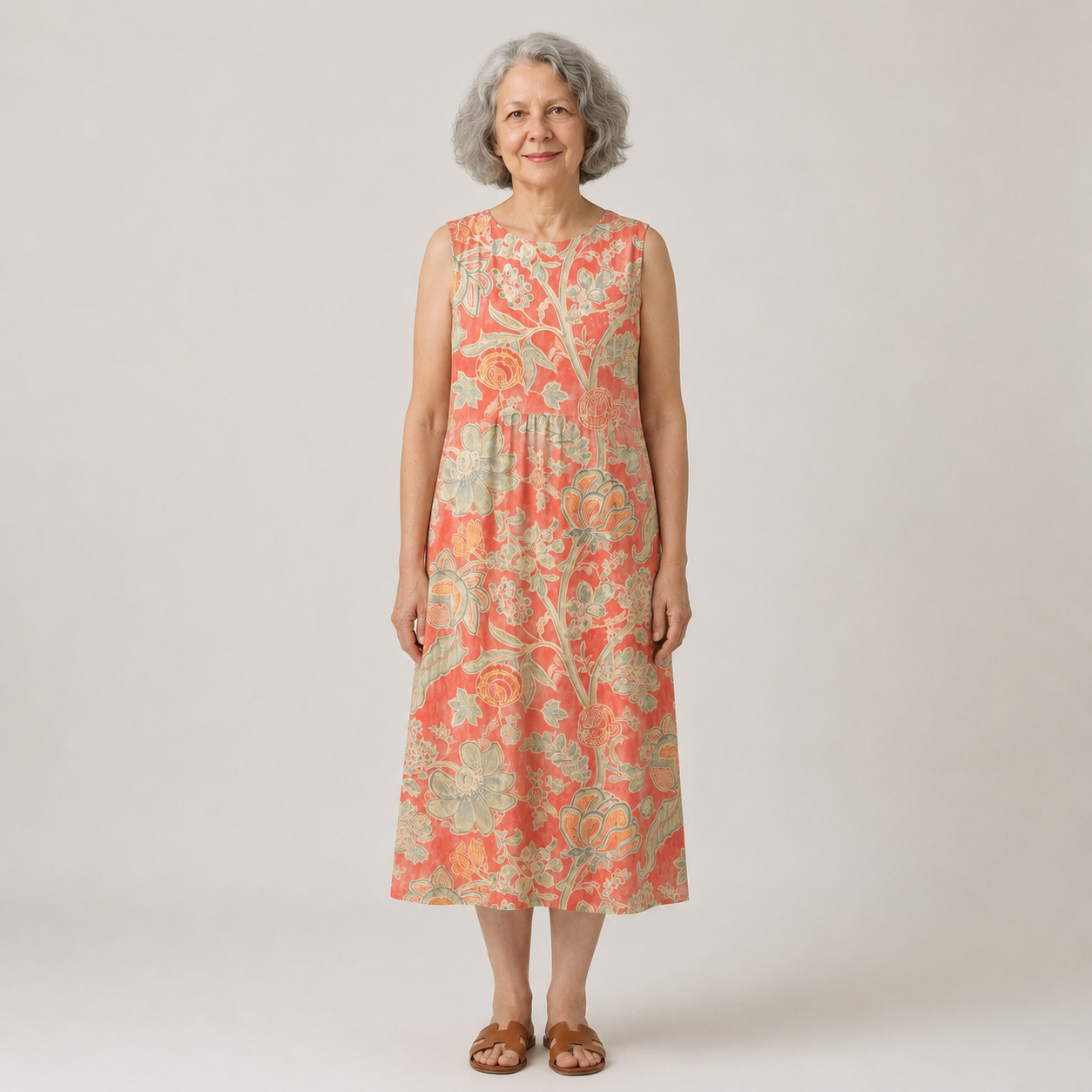 Bethany | Floral Print Midi Dress
