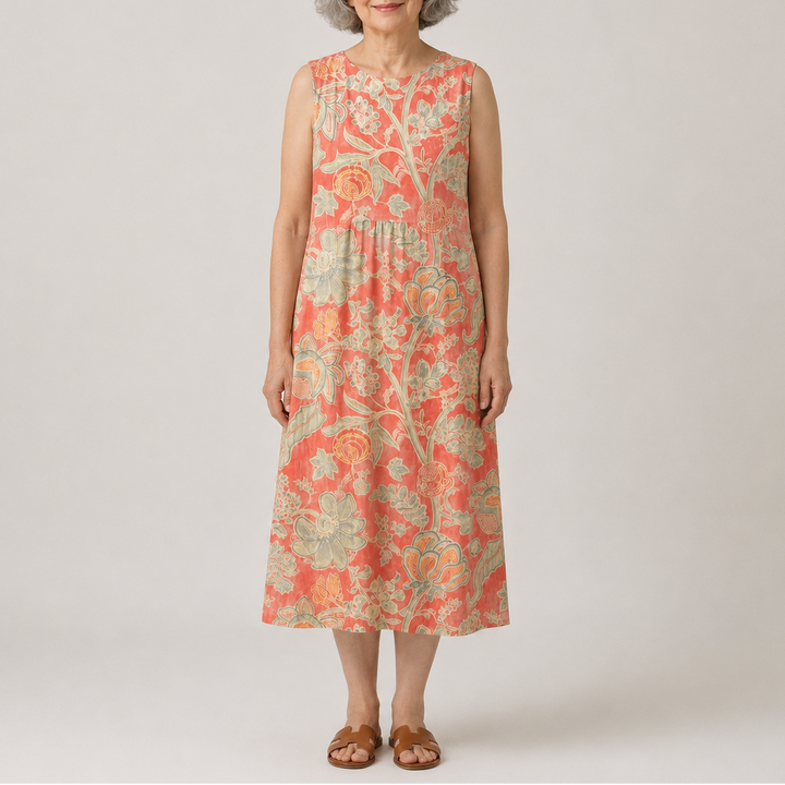 Bethany | Floral Print Midi Dress