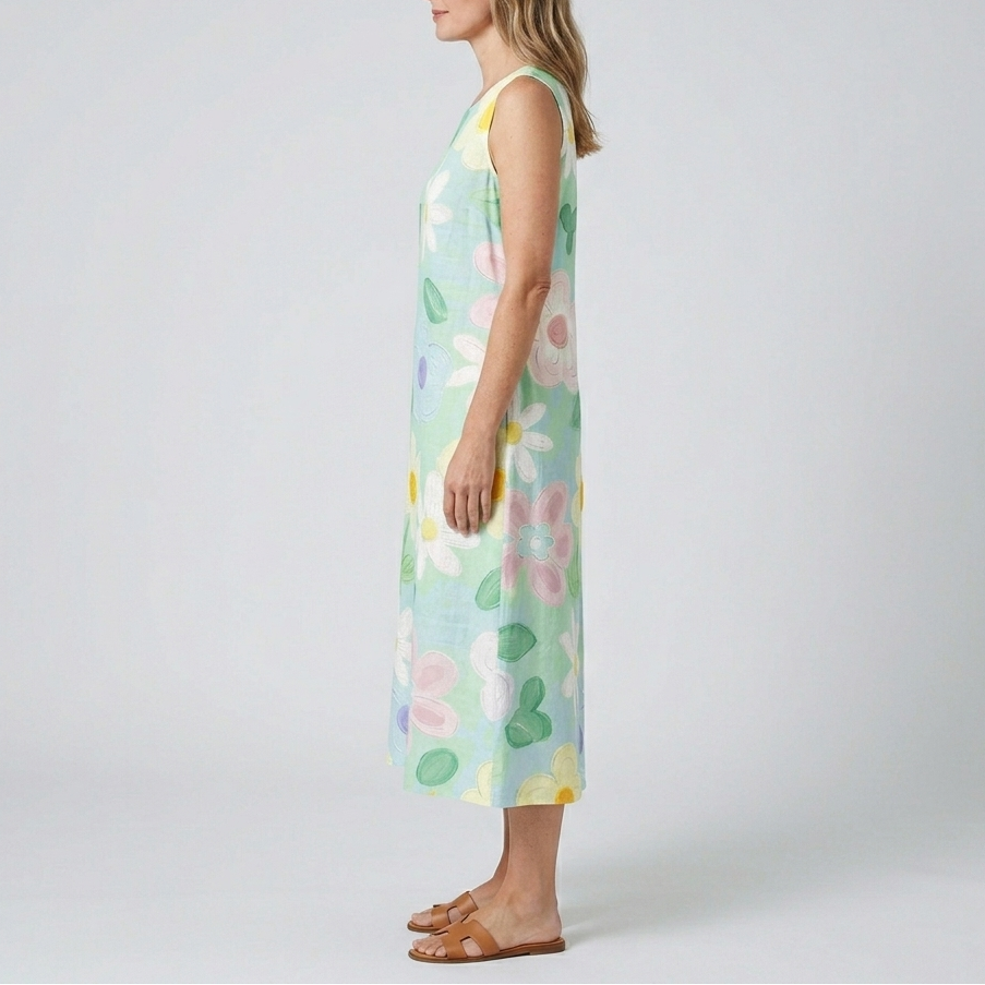Erin | Pastel Floral Midi Dress