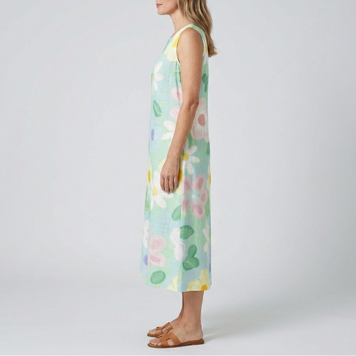 Erin | Pastel Floral Midi Dress