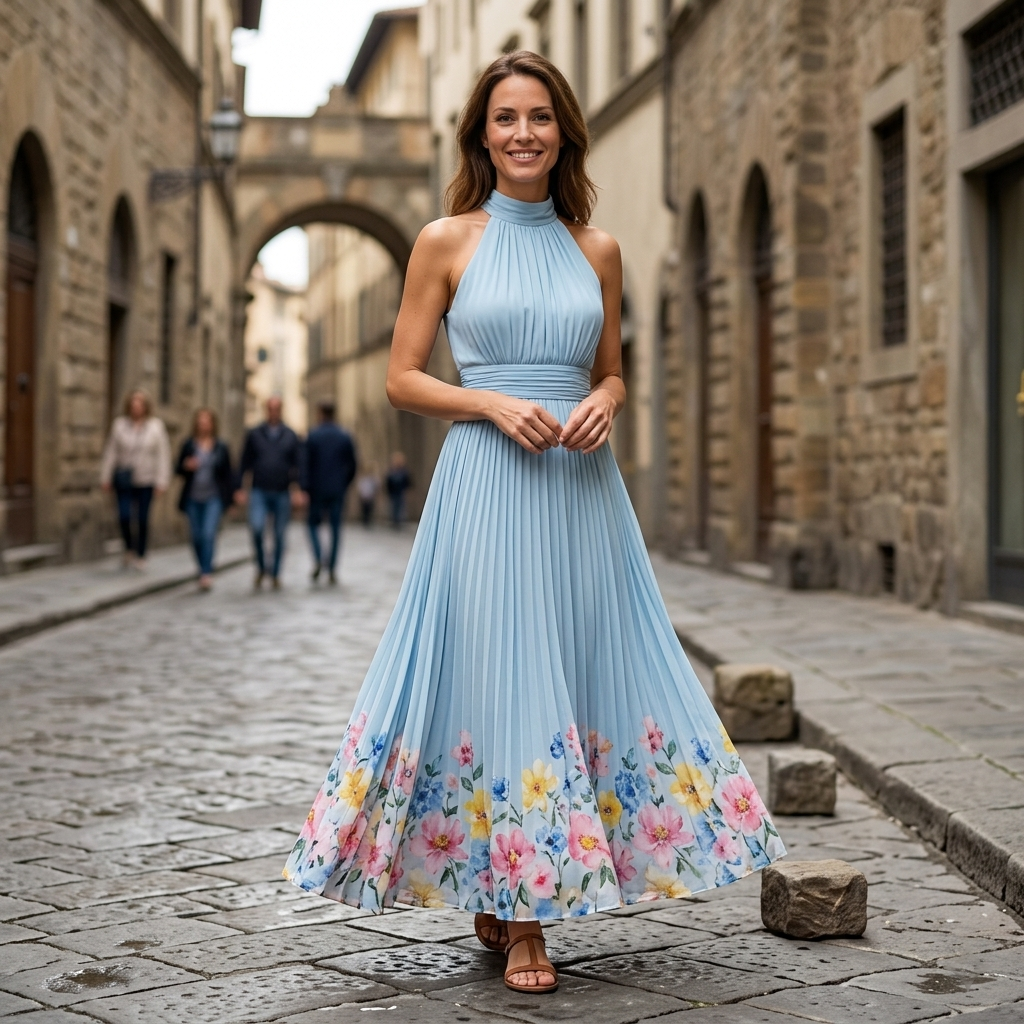 Kezia | Floral Halter Maxi Dress