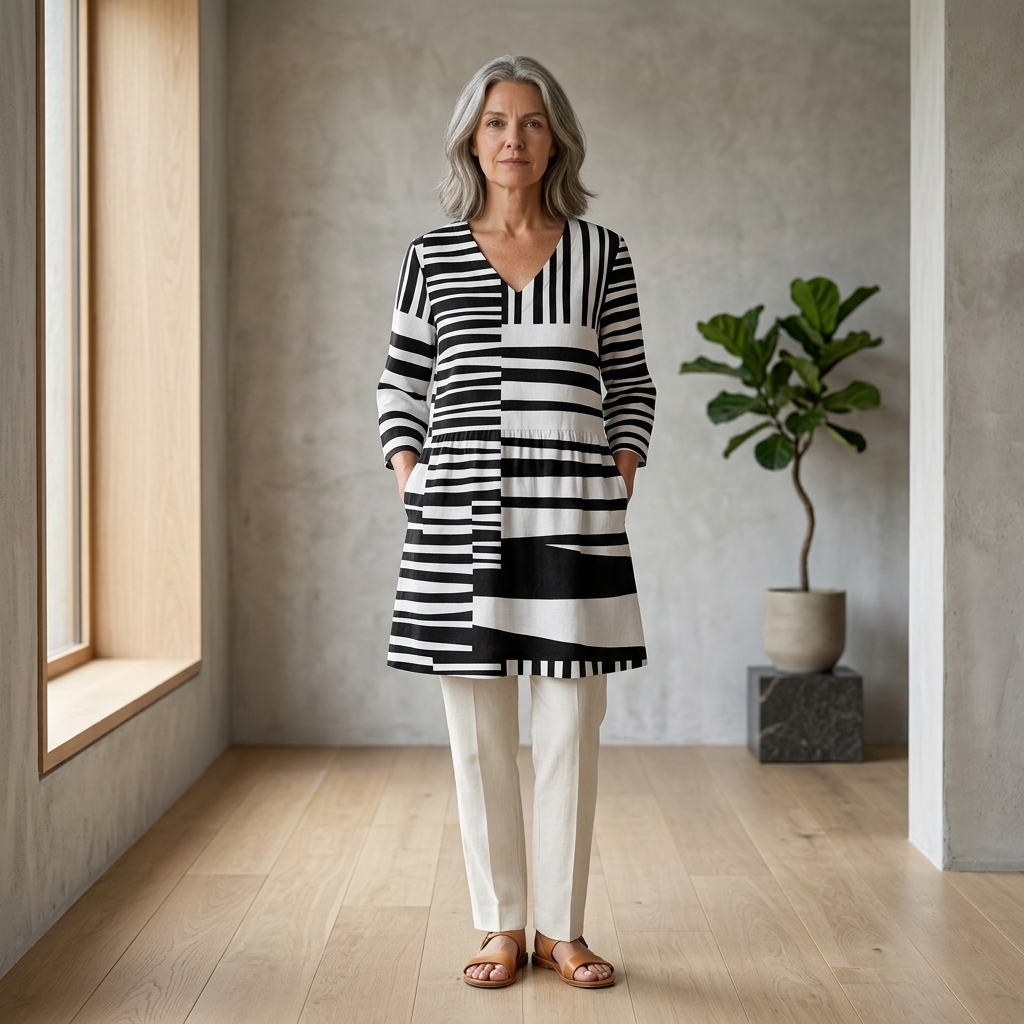 Sophie | Fluid V-Neck Long Blouse