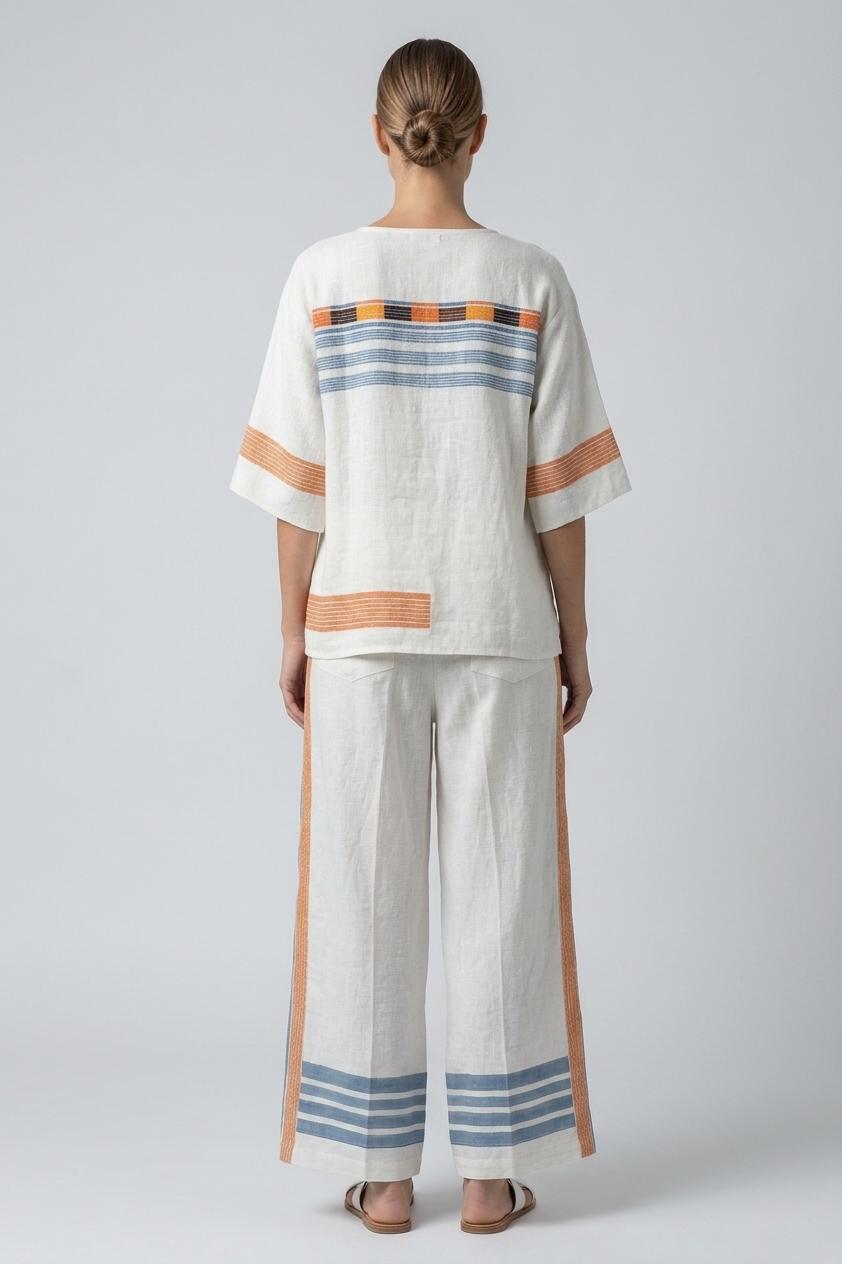 Marcellin | Striped Top Pants Set