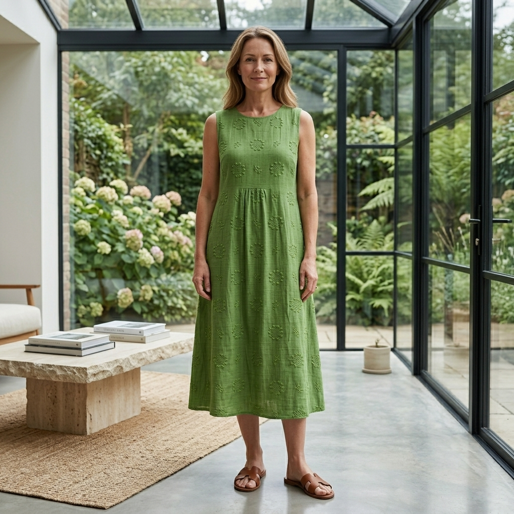 Sara | Patterned Midi Dress