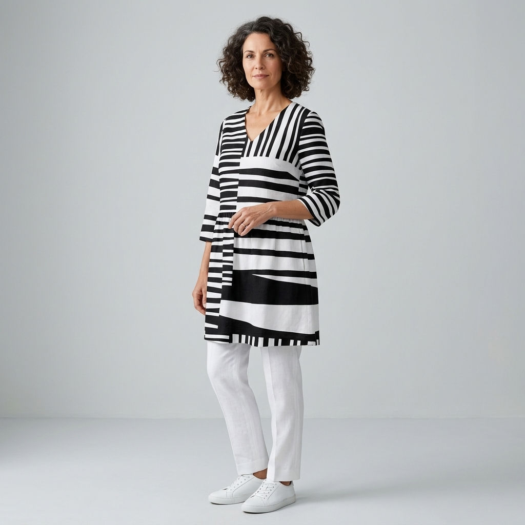 Sophie | Fluid V-Neck Long Blouse