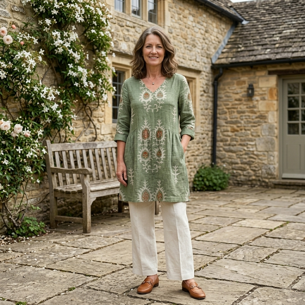 Elise | Elegant Long V-Neck Blouse
