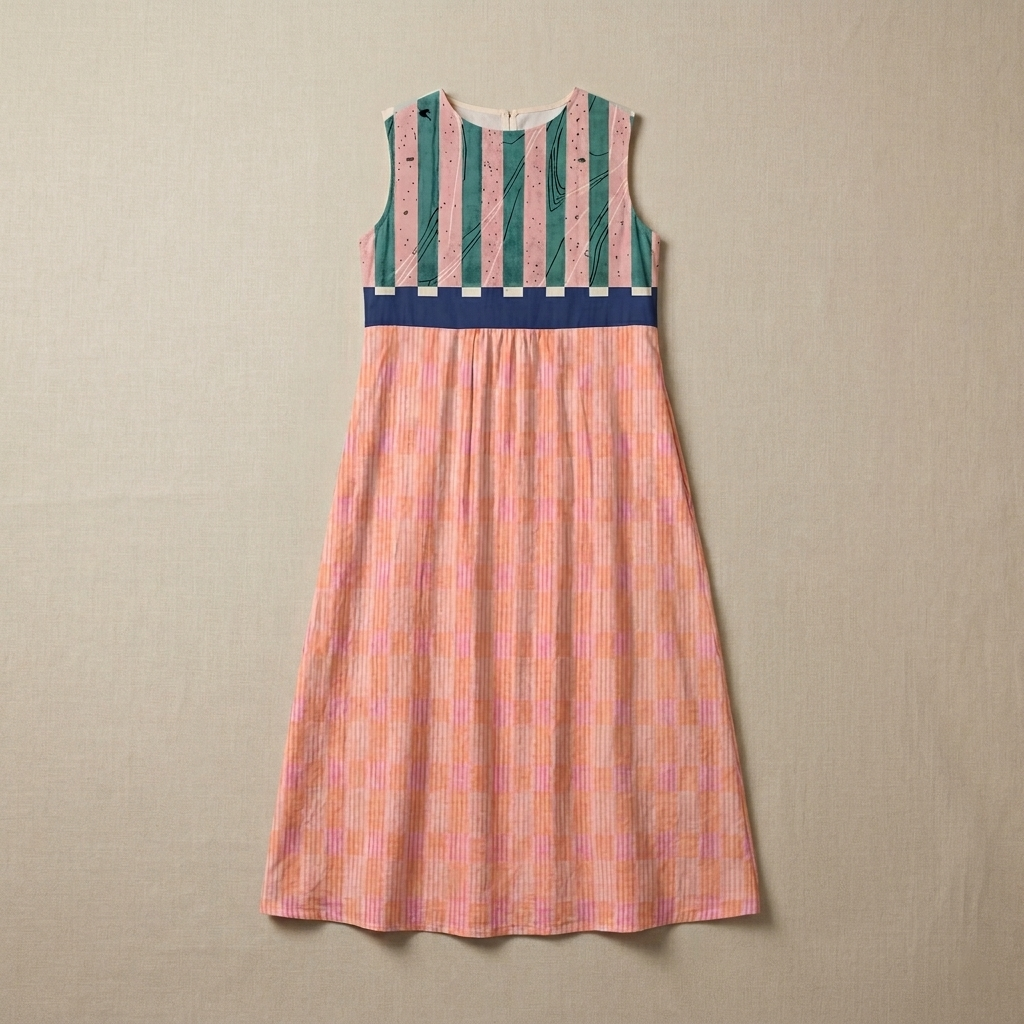Lily | Mixed Pattern Midi Dress
