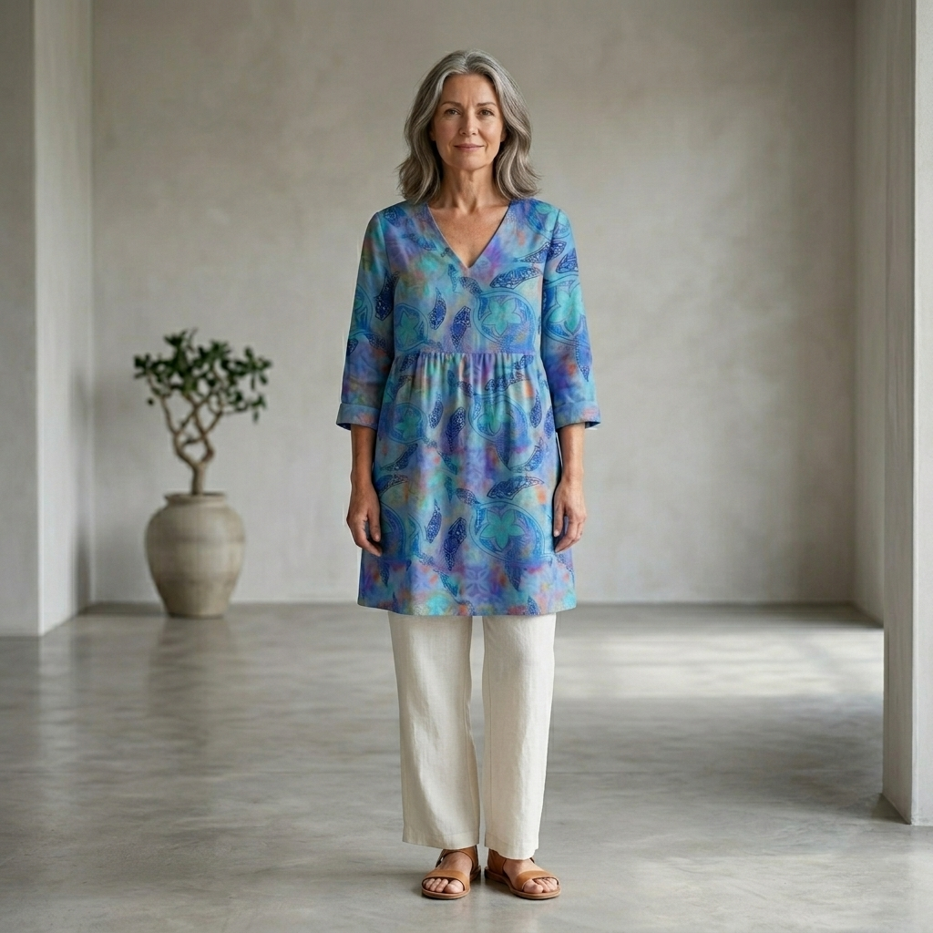 Juliette | Long V-Neck Blouse