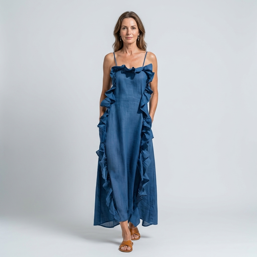 Diandra | Ruffle Strap Maxi Dress