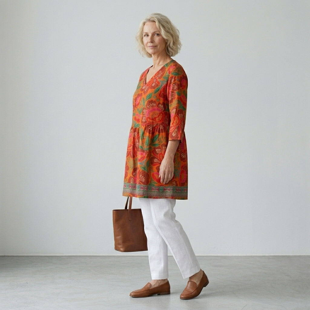 Marion | Fluid Long V-Neck Blouse