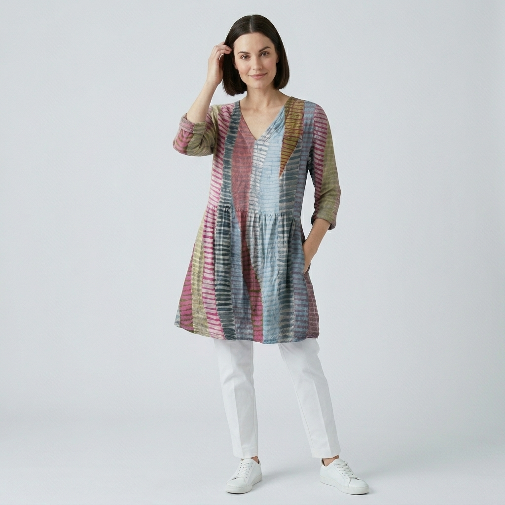 Anais | Long Blouse with V-Neck