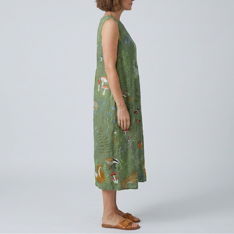 Hope | Woodland Print Midi Dress