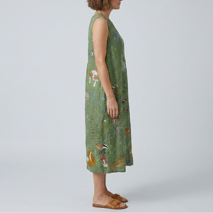 Hope | Woodland Print Midi Dress