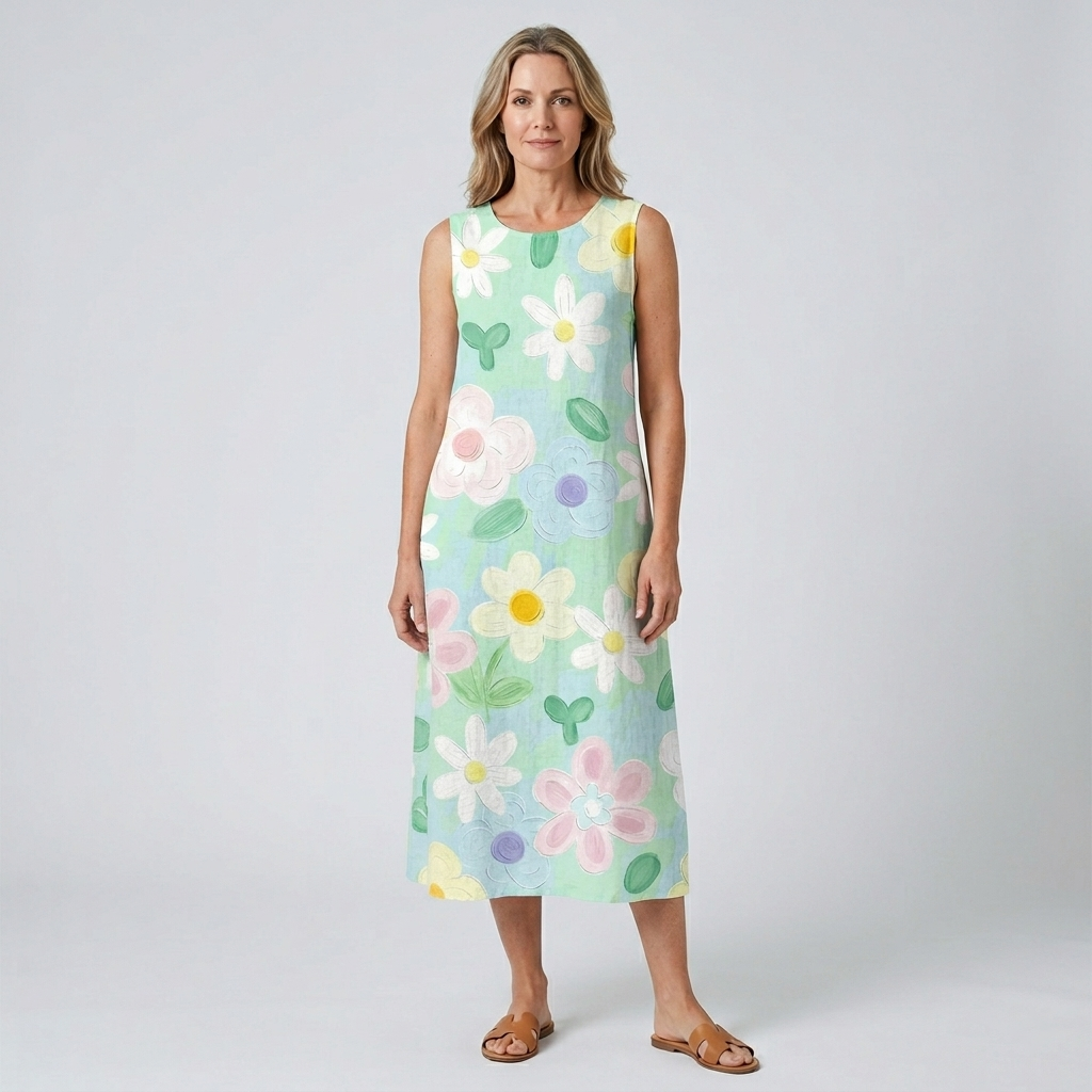 Erin | Pastel Floral Midi Dress