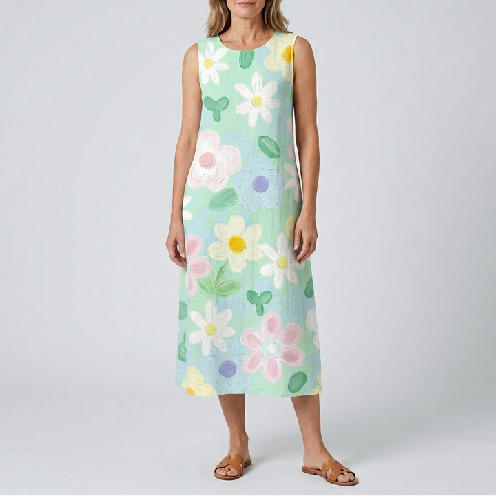 Erin | Pastel Floral Midi Dress