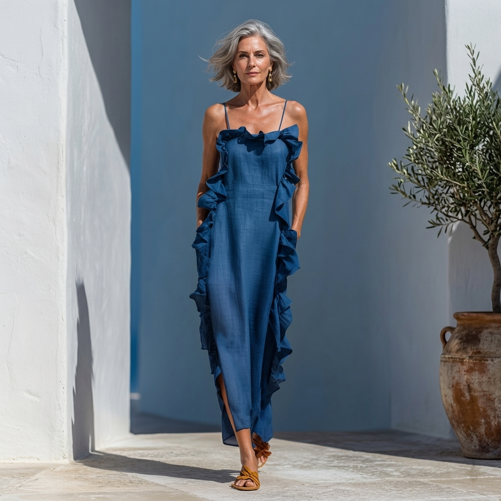 Diandra | Ruffle Strap Maxi Dress