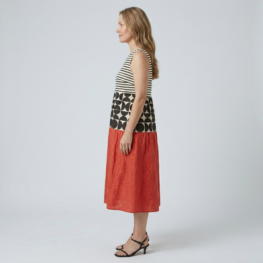 Jane | Colorblock Midi Dress
