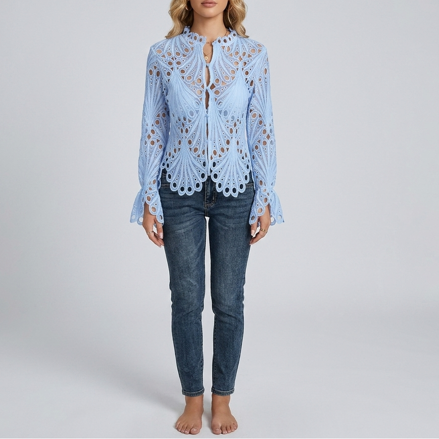 Sarah Hollow Detail Blouse