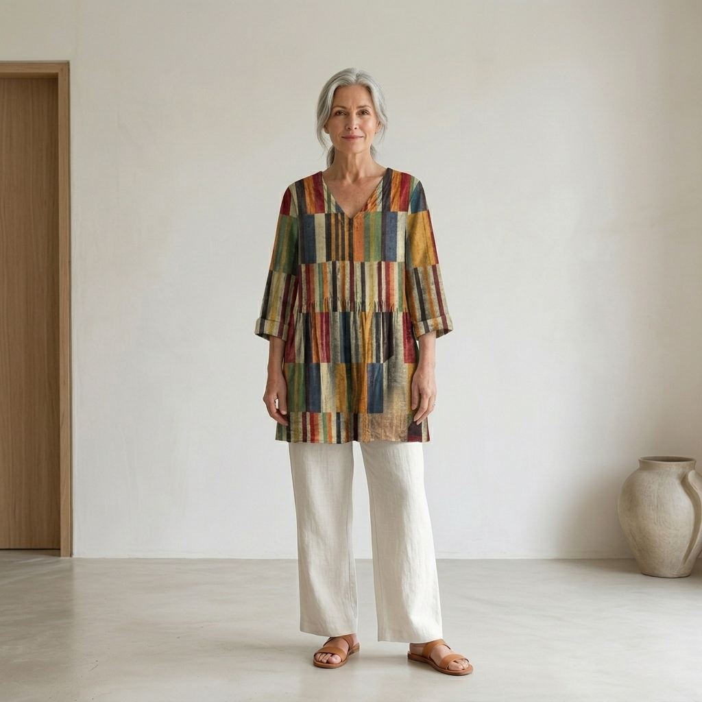 Chloe | Relaxed Long V-Neck Blouse