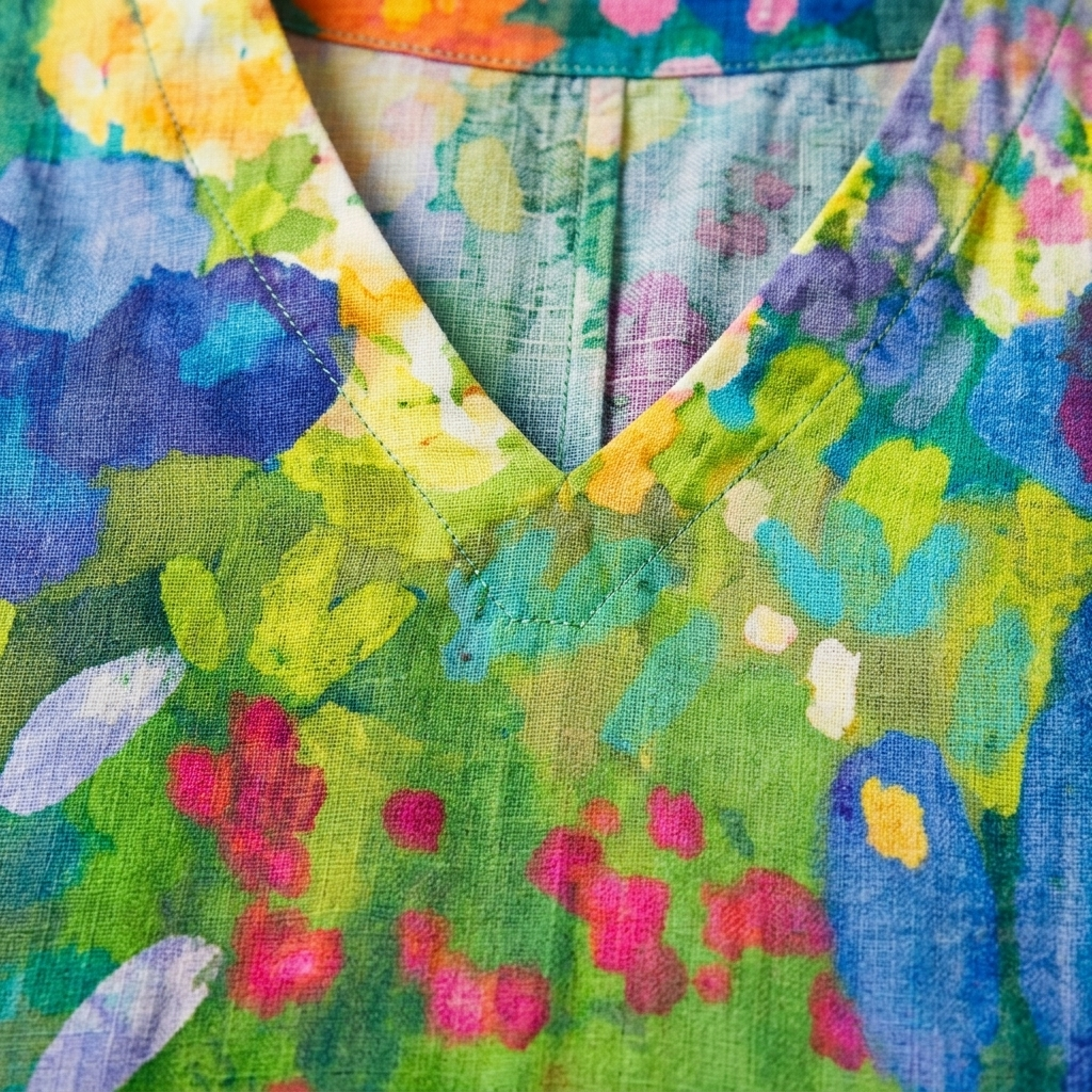 Maelle | Long Blouse with V-Neck